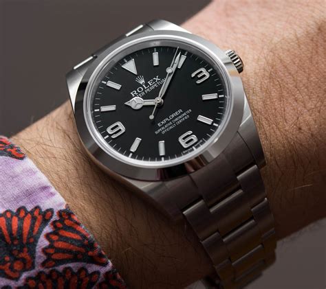 rolex explorer 1 39mm on wrist|rolex explorer 1 39mm price.